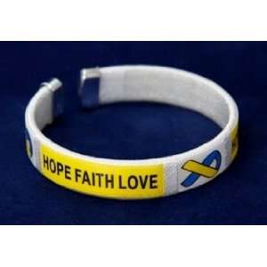   Fabric Bangle Bracelet  Hope, Faith, Love (Adult Size 25 bracelets