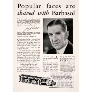  1931 Ad Barbasol Shaving Cream James J. Corbett 