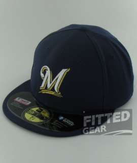 Milwaukee BREWERS GAME Home Navy Blue New Era 59Fifty MLB Fitted Hats 