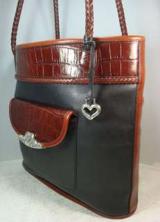 Brighton Authentic purse bag handbag Black / Brown Leather  