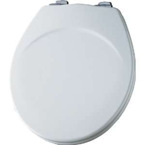 Bemis 652SL White Molded Wood Round Toilet Seat with Easy Close Hinges 