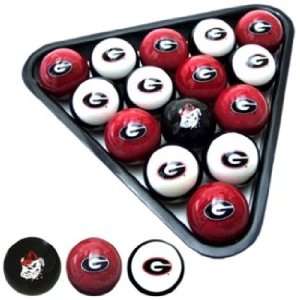    Georgia Bulldogs Logo Billiard Pool Ball Set