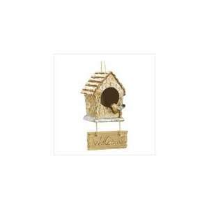  Folk Art Welcome Birdhouse Birdhouse   Style 12008 Patio 