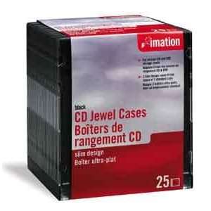  IMATION Storage Case, CD, Slim Black Jewel, 25pk PK Electronics