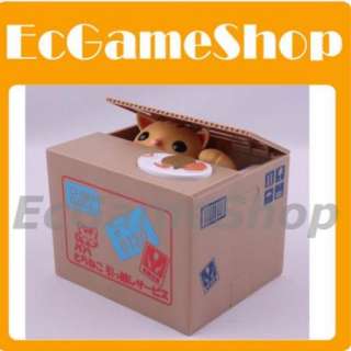 Itazura Steal Cat Cute Kitty Coin Piggy Bank Box Cool !  