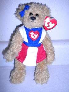 Ty TYRA Attic Treasure Cheerleader Bear, w/o Pom poms  