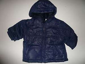NWT~Childrens Place Infant Boys Hooded Jacket,Dk. Blue. Sz 3/6 months 