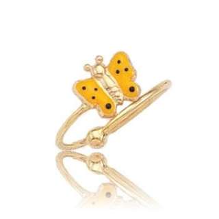 Childrens jewelry 14k Gold Large Butterfly Ring Kids  