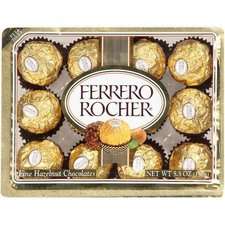 Gift Packs Ferrero Rocher Fine Hazelnut Chocolate 5.3 Oz 12 Pieces 