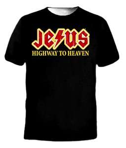 JESUS ROCKS Highway Heaven Christ Got Christian T Shirt  
