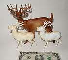 VTG DEER STAG EARLY FIRM HOLLOW PLASTIC CHRISTMAS DEC