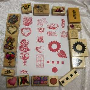 Lot of 22 Paper Punch,Embosser and Rubber Stamp(Doll,Flowers,Heart 