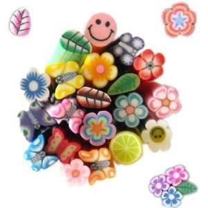  20 Canes FIMO Butterflies & Flowers Nail Art Miniature 