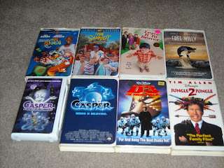 Lot of 8 Classic Disney Vhs Videos Complete Casper, Space Jam, Sandlot 