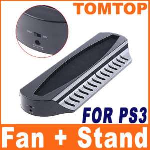 in 1 Cooling Fan + Stand for Sony PS3 Slim Console  