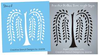   Willow STENCIL 9 Tree Folk Art Country Home Decor Craft Signs U Paint