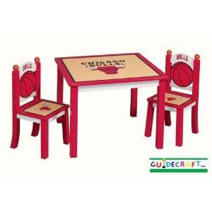  Guidecraft Chicago Bulls Kids Table And Chair Set
