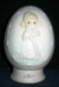 PRECIOUS MOMENTS EASTER 1991 EGG OLD RUGGED CROSS  