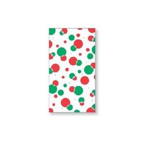   : Retro Dot Red & Green Christmas Party Guest Towels: Home & Kitchen