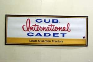 Vintage Cub Cadet IH Lawn Mower Garden Tractor Banner  