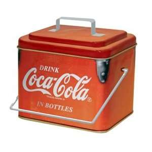    Small Tin Replica Coca Cola Ice Chest Cooler 