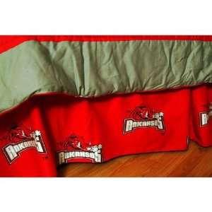  Arkansas Razorback Dust Ruffle Bed Skirt: Home & Kitchen