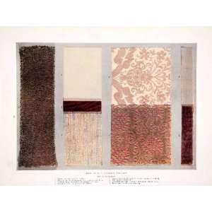 1919 Color Print Interior Design Color Scheme Material Samples Fabric 
