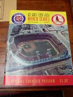 1968 Detroit Tigers World Series Program Scored Tiger Stadium  
