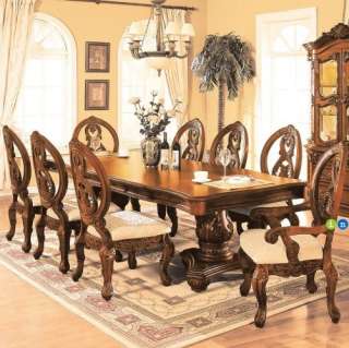 Versailles Dining Room Set Long Double Pedestal Table  