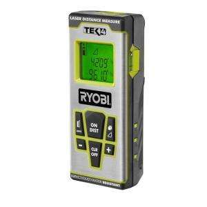 Laser Distance Measure Ryobi Tek4 Professional Accurate Lithium Ion 