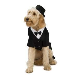  Tuxedo Dog Costume & Top Hat Size Medium 