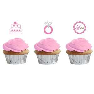    Bride 2 Be Dots Wedding Cupcake Topper Picks: Home & Kitchen