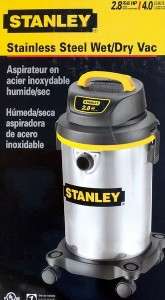 Stanley Stainless Steel 4 Gallon Wet   Dry Shop Vac NEW  