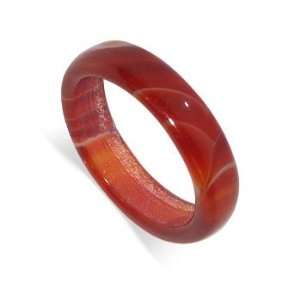    Genuine Carnelian Cute Band Gemstone Ring Size 5.5 Jewelry