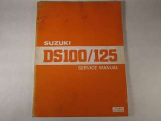 1980 Suzuki DS100 DS125 Motorcycle Service Manual 80  