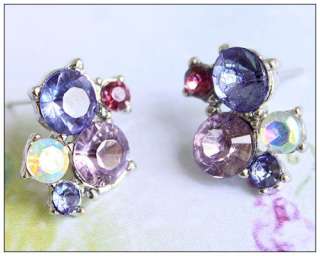 Unique rhinestone crystal Ear earring Pin Studs pendants nice  