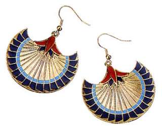 ANCIENT EGYPTIAN PAPYRUS EARRINGS EGYPT JEWELRY.AWESOME  