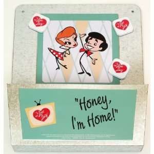  I Love Lucy Decorative Metal Wall Pocket with Magnets 