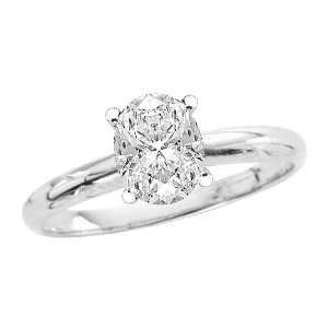 com 1.01 ct. G   SI2 / I1 Oval Cut Diamond Solitaire Engagement Ring 