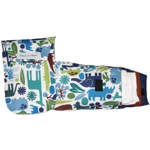  Diapees & Wipees Blue Zoo Animals Diapering Bag: Baby