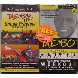 Billy Blanks Tae Bo 2 Vhs Set Sneak Preview and Advanced Workout