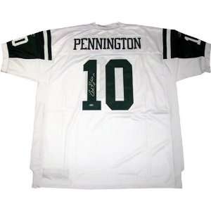 Chad Pennington Jets Road White Authentic Jersey