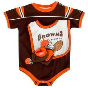  Cleveland Browns Outerstuff NFL Onesie Bib And Bootie 