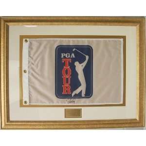  Davis Love, III signed PGA Tour Flag Custom Framed Sports 