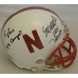 Eric Crouch/tommie Frazier Signed Nebraska Mini Helmet