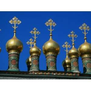 Golden Domes of Terem Palace, Kremlin, Moscow, Russia Photographic 
