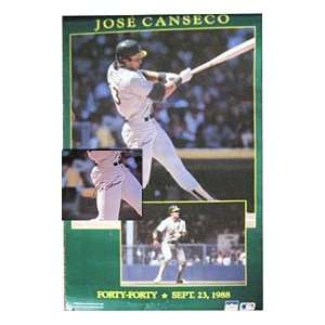 Jose Canseco Autographed/Signed Poster