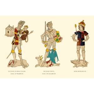   , Richard De Beauchamp, Richard Nevil, and King Richard III   20x30