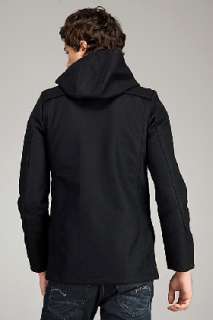 star Artner Weston Hooded Black Wool Jacket for men  SSENSE
