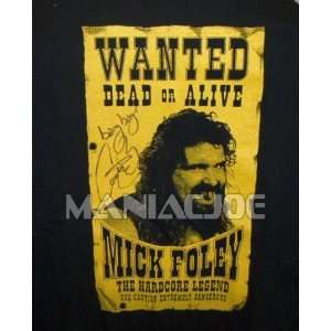 Mick Foley as Cactus Jack   Autographed Wrestling T Shirt